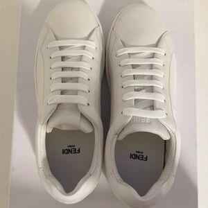 Fendi white leather sneakers
